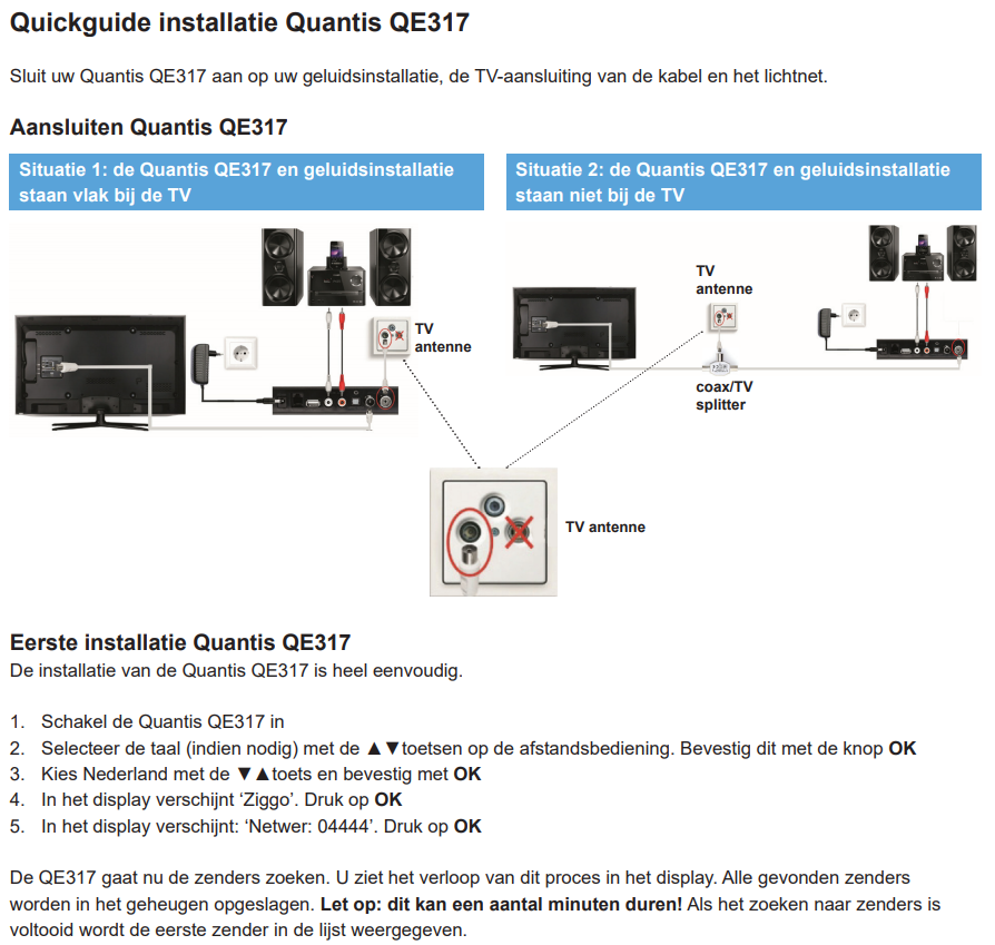 Quantis digitale radio ontvanger Ziggo Community